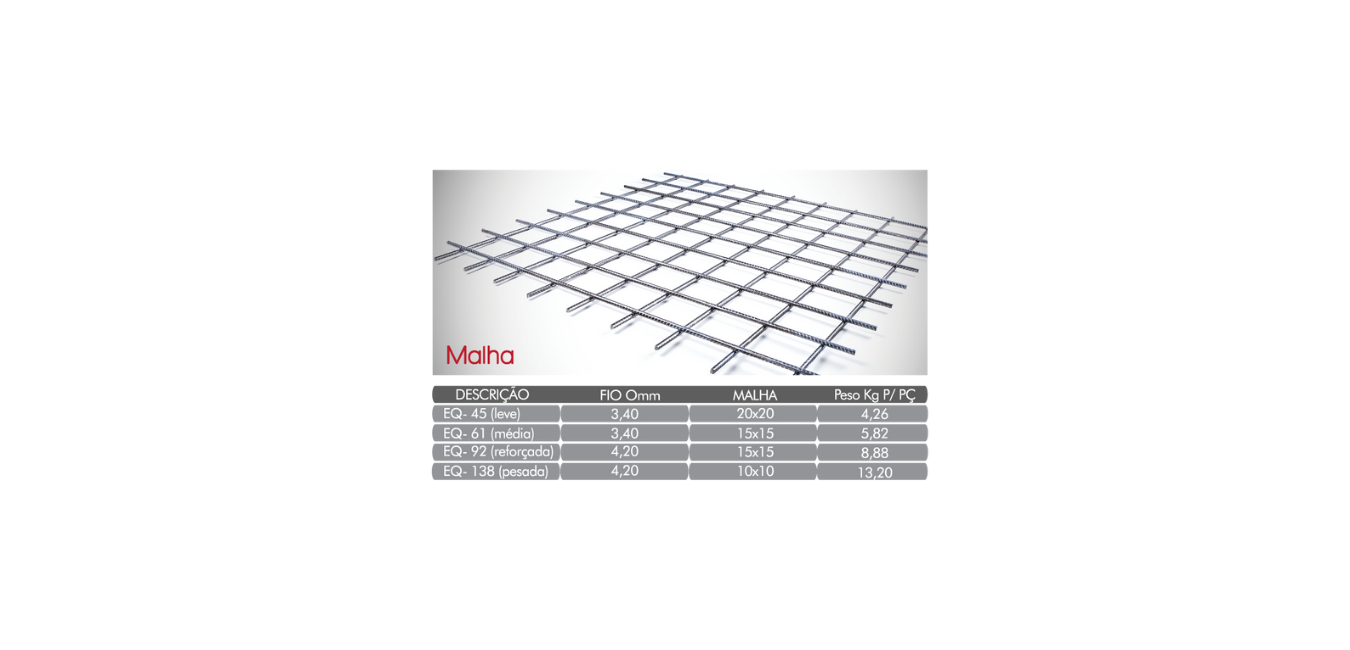 Malha p/ Concreto